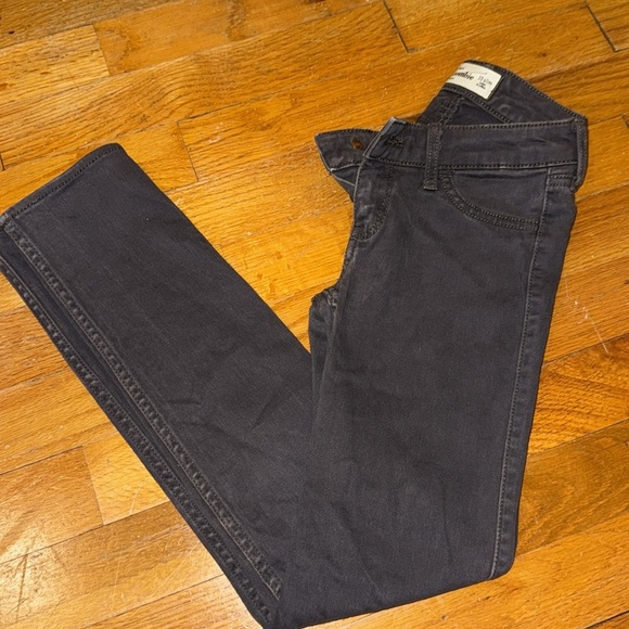 ABERCROMBIE KIDS A&F ABERCROMBIE & FITCH KIDS YOUTH GIRL 10 slim jean blk skinny - Picture 1 of 8